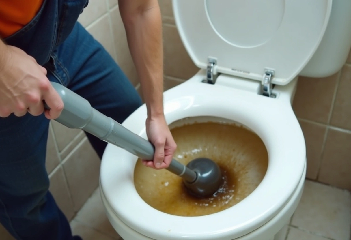 פתיחת סתימה בשירותים